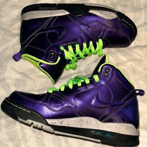 Nike air flight 2013 purple and neon green like new